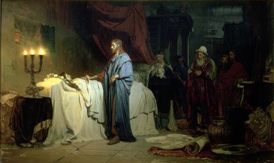 Die Auferweckung der Tochter des Jairus, 1871 von Ilya Efimovich Repin